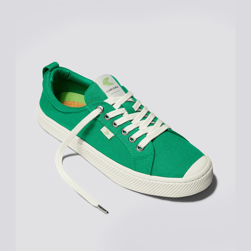 OCA LOW Cariuma Low Top Tela Vegan Vert Homme | XDE-6787554